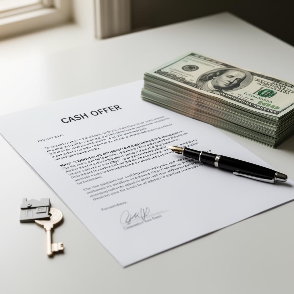 Cash offer envelope illustration
